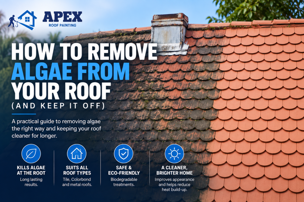 how to remove algae from your roof